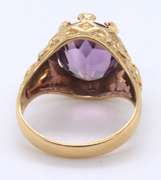 Stunning 18kt Oval Amethyst Art Deco Ring