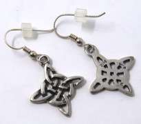 Sterling Silver Star Dangle Earrings