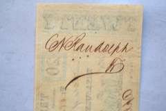 April 8 1863 $20 Texas Treasury Warrant