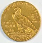 Lovely BU 1909 US $2.50 Indian Gold Piece. Pretty
