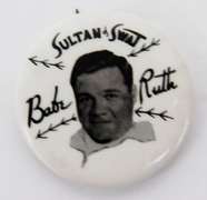 Babe Ruth Sultan of Swat Pin Back