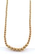 Attractive 18kt Graduated Gold Bead Necklace