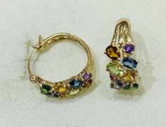 14kt Gold & Sapphire Earrings