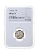 MS67 FT 1949-S Roosevelt Dime - Graded NGC