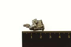 Sterling Silver 3D Robed Scholar Student Priest Charm/Pendant