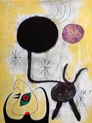 Joan Miro, Woman and Bird Before The Sun