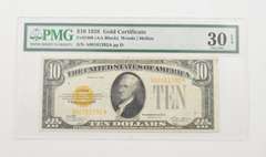 Very Fine 30 EPQ 1928 $10 US Gold Certificate FR#2400 (AA Block) - PMG