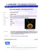 Fantastic Golden Zircon w Double Diamond Halo Pendant on Chain