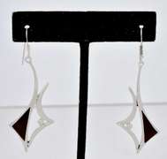 Sterling Silver Black Stone Earrings.