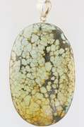 Huge! 134.26ct well marbled light blue Turquoise sterling pendant