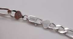 Beautiful Sterling Silver Figaro Chain Necklace