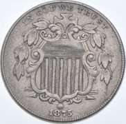 1875 Shield Nickel