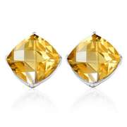 1.81 CT CITRINE 925 STERLING SILVER EARRINGS STUD