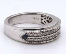 VERA WANG MENS DIAMOND WEDDING BAND 14K