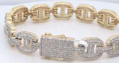 Spectacular 5.91ctw Diamond Yellow Gold Bracelet