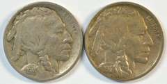 Scarcer 1914-S & 1917-D Buffalo Nickels in XF.