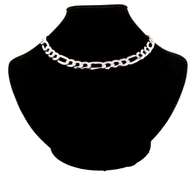 Handmade Italian Sterling Silver Figaro Chain Necklace