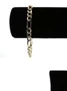 Nice Gold Plated Sterling Silver Figaro Chain Bracelet
