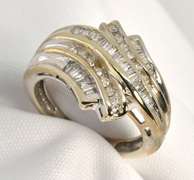 Glittering White Gold Diamond Cluster