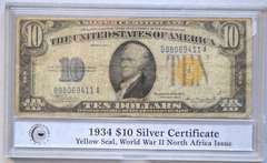 10 1934 $ A Series Emergency Issue Silver Certificate in PCS Holder