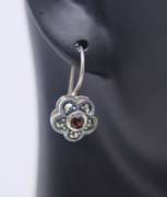 Flower Style Sterling Silver Earrings