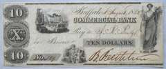 $ 10 October 1855 Commercial Bank Buffalo New York CH CU Note