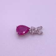 14kt Gold, Ruby, & Diamond Pendant