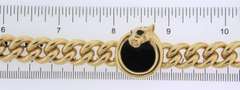 Fancy Link Yellow Gold Panther Head Bracelet