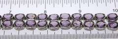 Sterling Silver Amethyst 2 Row Bracelet