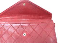 Authentic Chanel Red Leather Wallet