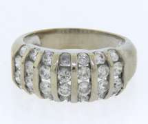 Lot of 2 Sterling Silver CZ Rings