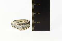 14K White Gold 1.63 Ctw Princess Diamond Engagement Set Ring