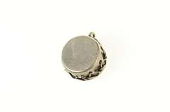 Sterling Silver 3D Ornate Woven Drum Musical Instrument Charm/Pendant