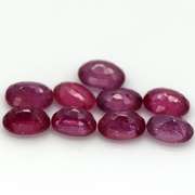 Heavy 10.20ct oval cut Ruby set