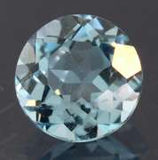 Glittering 3.33ct 9mm sky blue Topaz solitaire