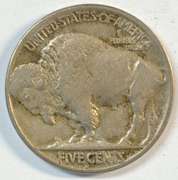 Choice XF 1913-D Type 2 Buffalo Nickel. Key date