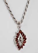 Sterling Silver Garnet Necklace.