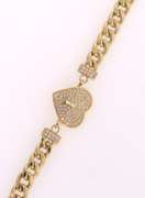 Amazing 14kt Yellow Gold Heart Lock Bracelet