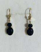 14kt Gold & Blue Sapphire Earrings