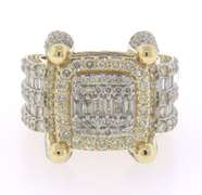 Impressive +7ctw Diamond Men's Ring in 10kt
