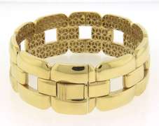 Handsome Handmade Italian 14k Gold Chain Bracelet