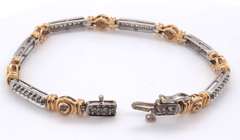 Two Tone 1+ctw Diamond Bracelet