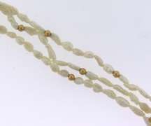 Ladies 14kt Gold Multi-Row Pearl Bracelet
