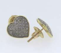 Pretty Heart Stud 10kt Diamond Earrings