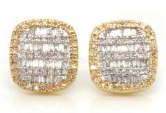 Amazing Yellow Gold Diamond Earrings