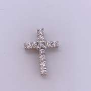 14kt Gold Diamond Cross Pendant