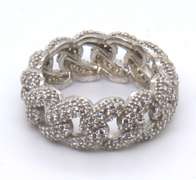 Sterling Silver Cubic Zirconia Band