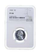 PF68 1962 Jefferson Nickel - Graded NGC