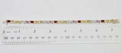 Sterling Silver Multicolored Gemstone Bracelet.
