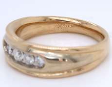 Incredible Yellow Gold Channel Set Diamond Band